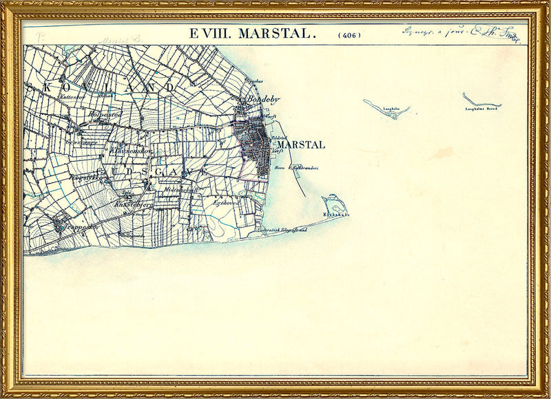 Vintage City Map of Marstal, Denmark