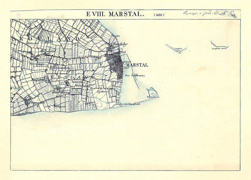 Vintage City Map of Marstal, Denmark