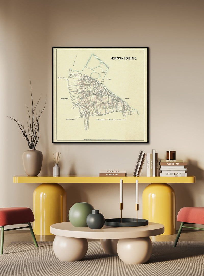 Vintage City Map of Ærøskøbing, Denmark