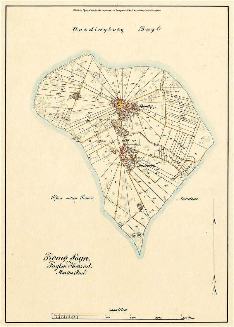Vintage Map of Femø, Denmark – The Dybdahl Co.