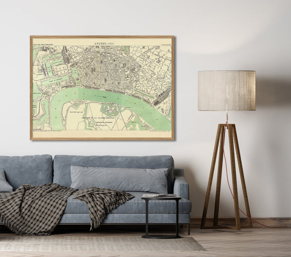 Vintage City Map of Antwerpen