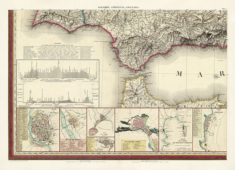 Algarve, Andalusia, Granada - Map