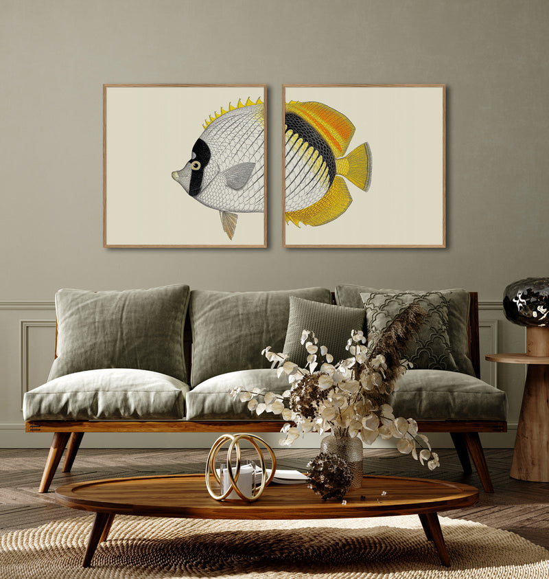 white Yellow Fish Tail