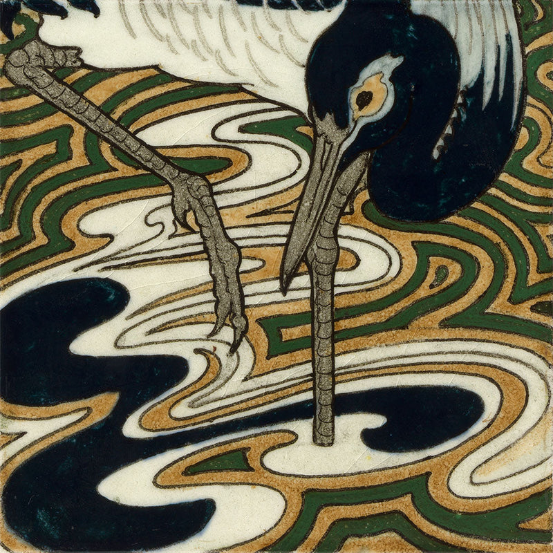 Tile with Heron III.
