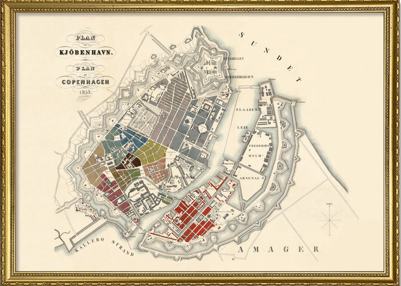 Map of Copenhagen 1853
