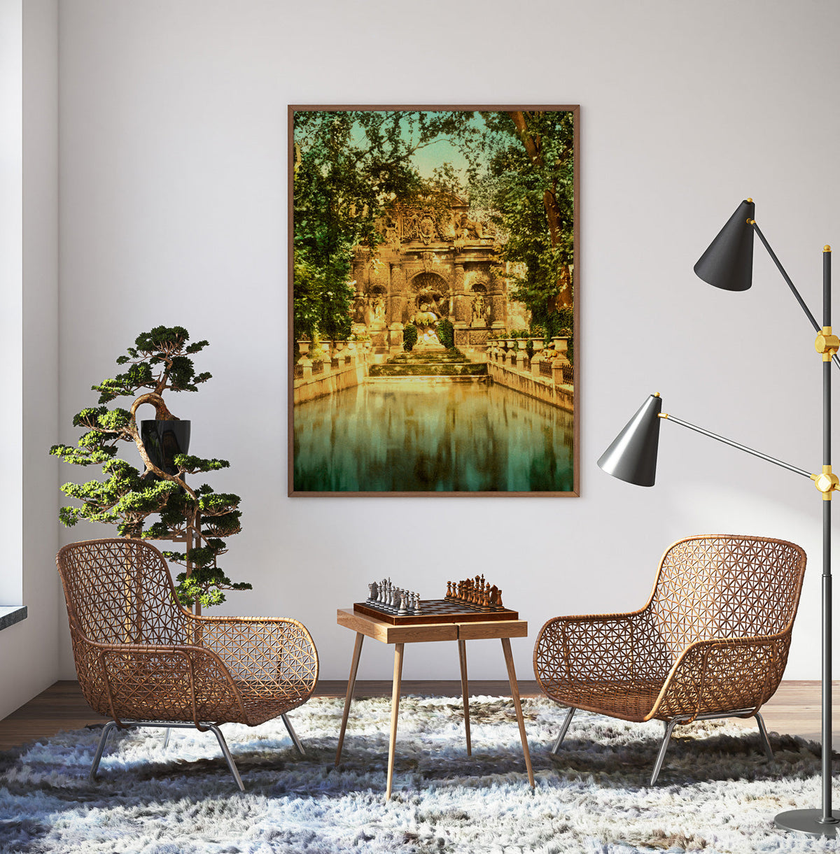Photochromie Vintage Vigo Espagne 1898 - Tirage Original 17x45,5cm - Décoration Ancienne