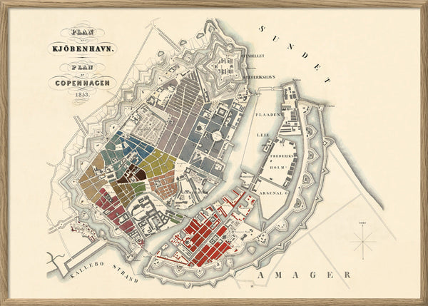 Map of Copenhagen 1853