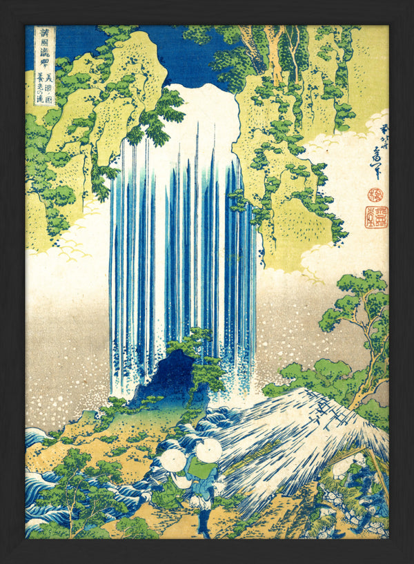 UKIYO-E Waterfall. Mini Print